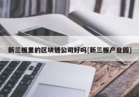 新三板里的区块链公司好吗[新三板产业园]