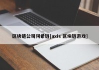 区块链公司阿希链[axis 区块链游戏]