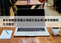 卓尔智联区块链公司简介怎么样[卓尔智联的几大股东]